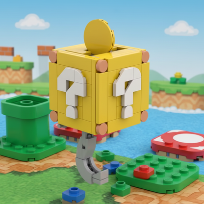 LEGO® Mario Power-Up Coin Block™ en entorno de juego